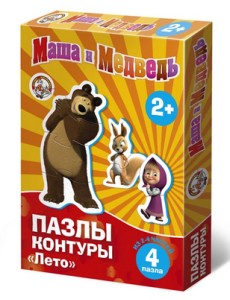 Пазл-контур "Маша и Медведь. Лето"