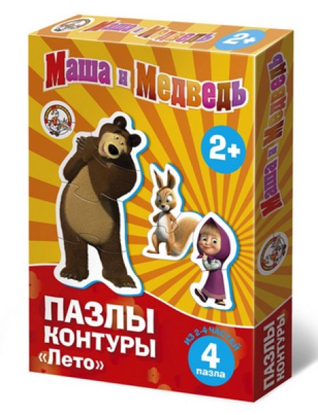 Пазл-контур "Маша и Медведь. Лето"