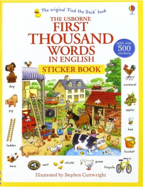 First Thousand Words in English Sticker Book