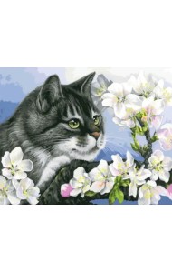 Живопись на холсте. Яблоневый цвет, 40х50 см