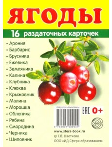 Раздаточные карточки "Ягоды" (16 карточек)