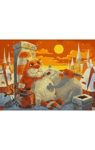 Живопись на холсте. Поздний ужин, 30х40 см