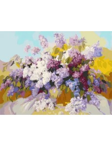 Живопись на холсте. Сирень, 30х40 см Живопись на холсте. Сирень, 30х40 см