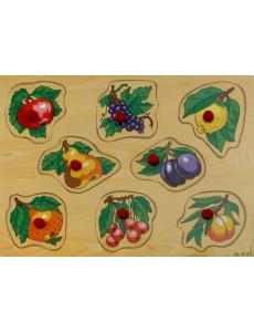 Деревянная рамка-вкладыш. Южные фрукты
