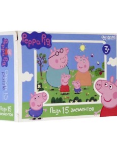 Пазл-мини. Peppa Pig, 15 элементов Пазл-мини. Peppa Pig, 15 элементов