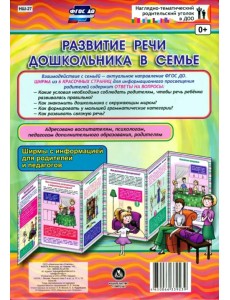 Развитие речи дошкольника в семье. Ширмы с информацией. ФГОС ДО Развитие речи дошкольника в семье. Ширмы с информацией. ФГОС ДО