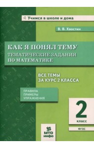 Математика. 2 класс. Как я понял тему. Тематические задания по математике. ФГОС