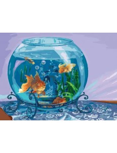 Живопись на холсте. Аквариум, 30х40 см Живопись на холсте. Аквариум, 30х40 см