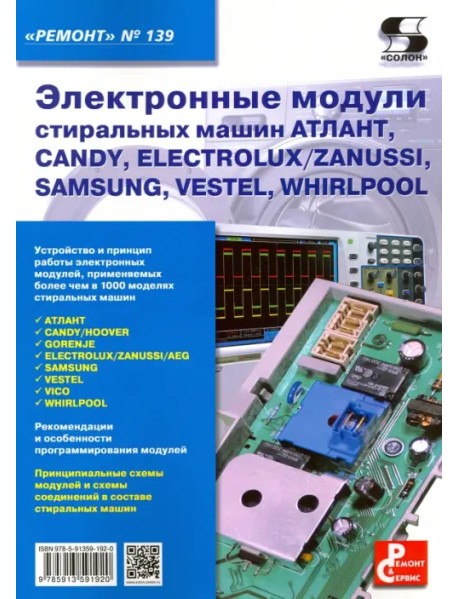 Электронные модули стиральных машин Атлант, Candy, Electrolux/Zanussi, Samsung, Vestel, Whirlpool
