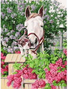 Живопись на картоне. Нежная привязанность, 30х40 см