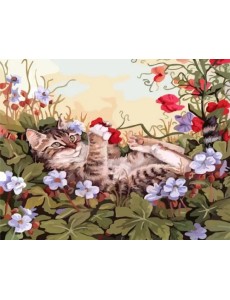 Живопись на холсте. Кошкины забавы, 30х40 см Живопись на холсте. Кошкины забавы, 30х40 см