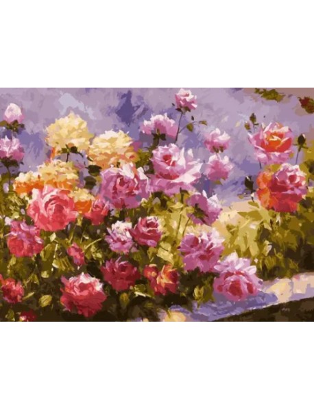 Живопись на холсте "Букет роз", 30х40 см