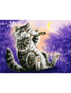 Живопись на холсте "Игра на дудочке", 30х40 см Живопись на холсте "Игра на дудочке", 30х40 см