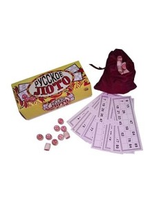 Настольная игра "Русское лото" (деревянные бочонки)
