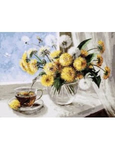 Живопись на холсте. Одуванчики, 30x40 см