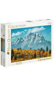 Пазл. США, Вайоминг. Гора Гранд-Титон осенью, 500 элементов