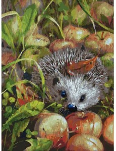 Набор для рисования по номерам. Яблочный ёжик, 30x40 см