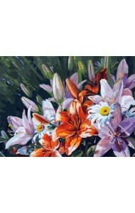 Набор для рисования по номерам. Лилии из сада', 30x40 см