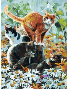 Набор для рисования по номерам. Счастье на заборе, 30x40 см Набор для рисования по номерам. Счастье на заборе, 30x40 см