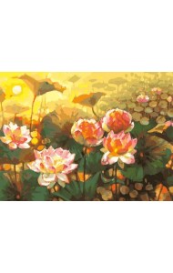 Живопись на холсте по номерам. Таинственный мир лотоса, 30x40 см