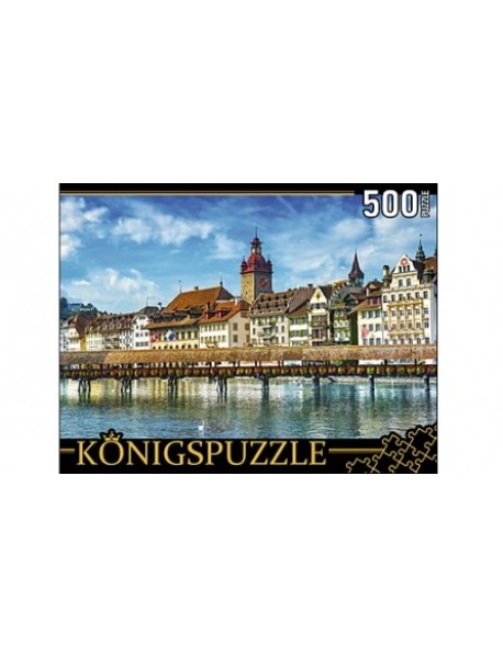 Пазлы "Konigspuzzle. Швейцария. Город Люцерн", 500 элементов