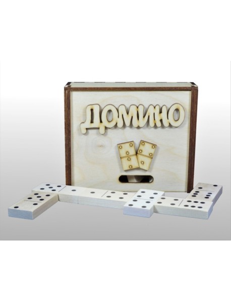 Домино деревянное (деревянная коробка)