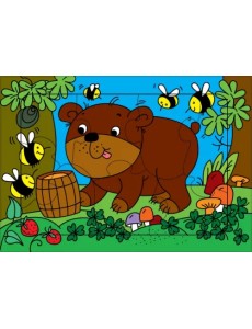 Развивающая рамка. Медвежонок