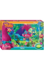Макси пазл. Trolls. Глиттер, 35 элементов