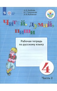 Читай, думай, пиши. Русский язык. 4 класс. Рабочая тетрадь. В 2-х частях. ФГОС ОВЗ. Часть 2