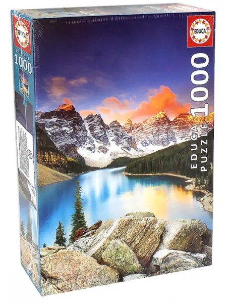 Пазл. Озеро Морейн, Национальный парк Банф, Канада, 1000 деталей