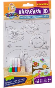 3D наклейки. Птички и цветы