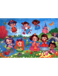 Пазл листовой на подложке. Сказочные феи, 24 детали Пазл листовой на подложке. Сказочные феи, 24 детали