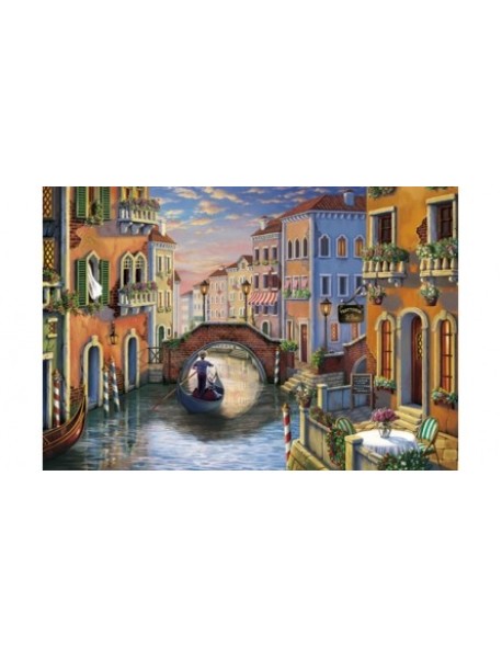 Холст с красками "Рисование по номерам. Вечерняя Венеция", 40x50 см