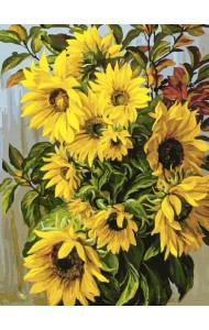 Живопись на холсте. Отражения солнца, 30x40 см