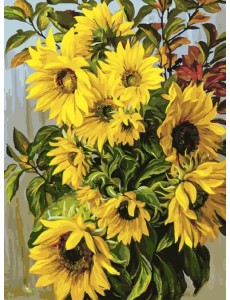 Живопись на холсте. Отражения солнца, 30x40 см