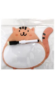 Магнитная доска с маркером. Розовый кот