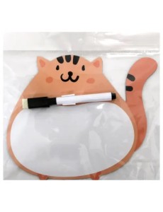 Магнитная доска с маркером. Розовый кот Магнитная доска с маркером. Розовый кот