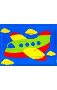 Пазл для самых маленьких + раскраска. Самолетик