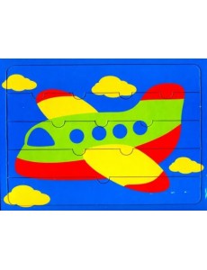 Пазл для самых маленьких + раскраска. Самолетик