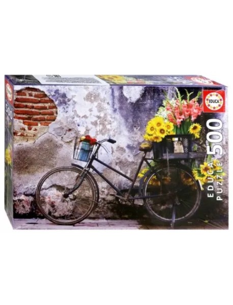 Пазл. Велосипед с цветами, 500 деталей