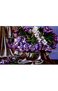 Набор для рисования по номерам. Натюрморт с сиренью. Жанна Когай