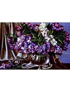 Набор для рисования по номерам. Натюрморт с сиренью. Жанна Когай Набор для рисования по номерам. Натюрморт с сиренью. Жанна Когай