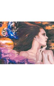 Набор для рисования по номерам. по дереву. Наедине с космосом