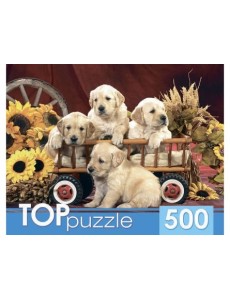 Пазлы "Toppuzzle. Щенки лабрадора", 500 элементов