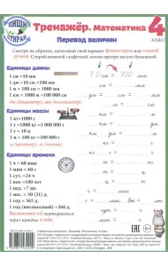 Математика. 4 класс. Тренажер. Справочные материалы, А5