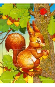 Планшетный пазл. Белочка, 15 элементов