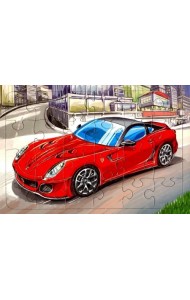 Планшетный пазл. Легковой автомобиль Феррари, 24 элемента