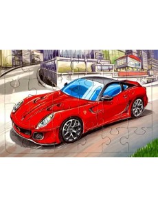 Планшетный пазл. Легковой автомобиль Феррари, 24 элемента Планшетный пазл. Легковой автомобиль Феррари, 24 элемента