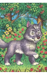 Планшетный пазл. Волчонок, 15 элементов