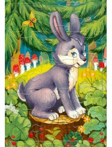 Планшетный пазл. Зайчик, 15 элементов